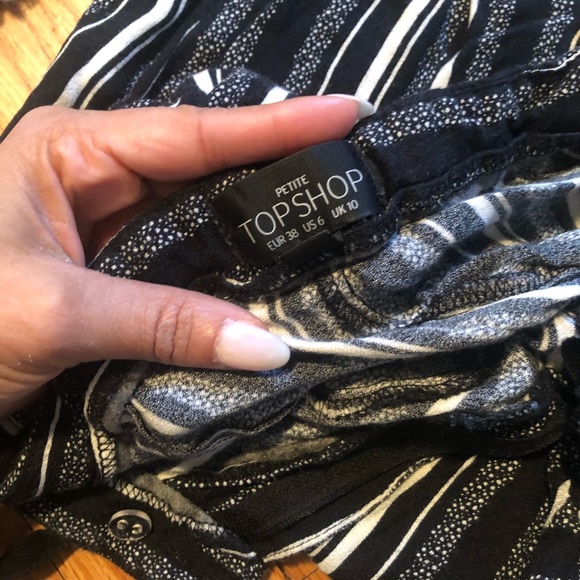 Petite Topshop drawstring striped pants - Picture 3 of 3